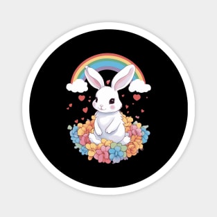 Rainbow Bunny Love Magnet